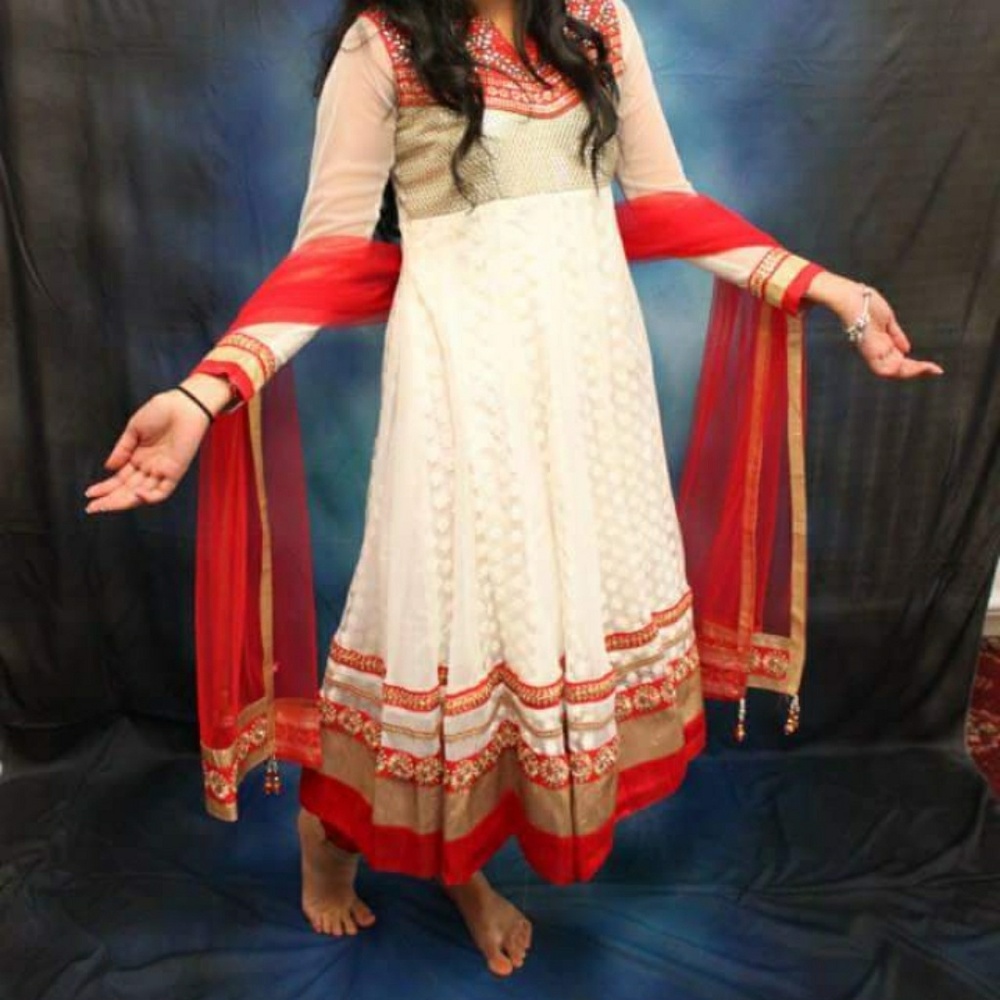Red and White Salwar